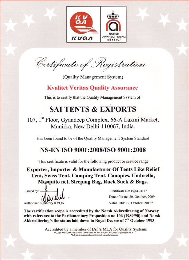 ISO Certificate